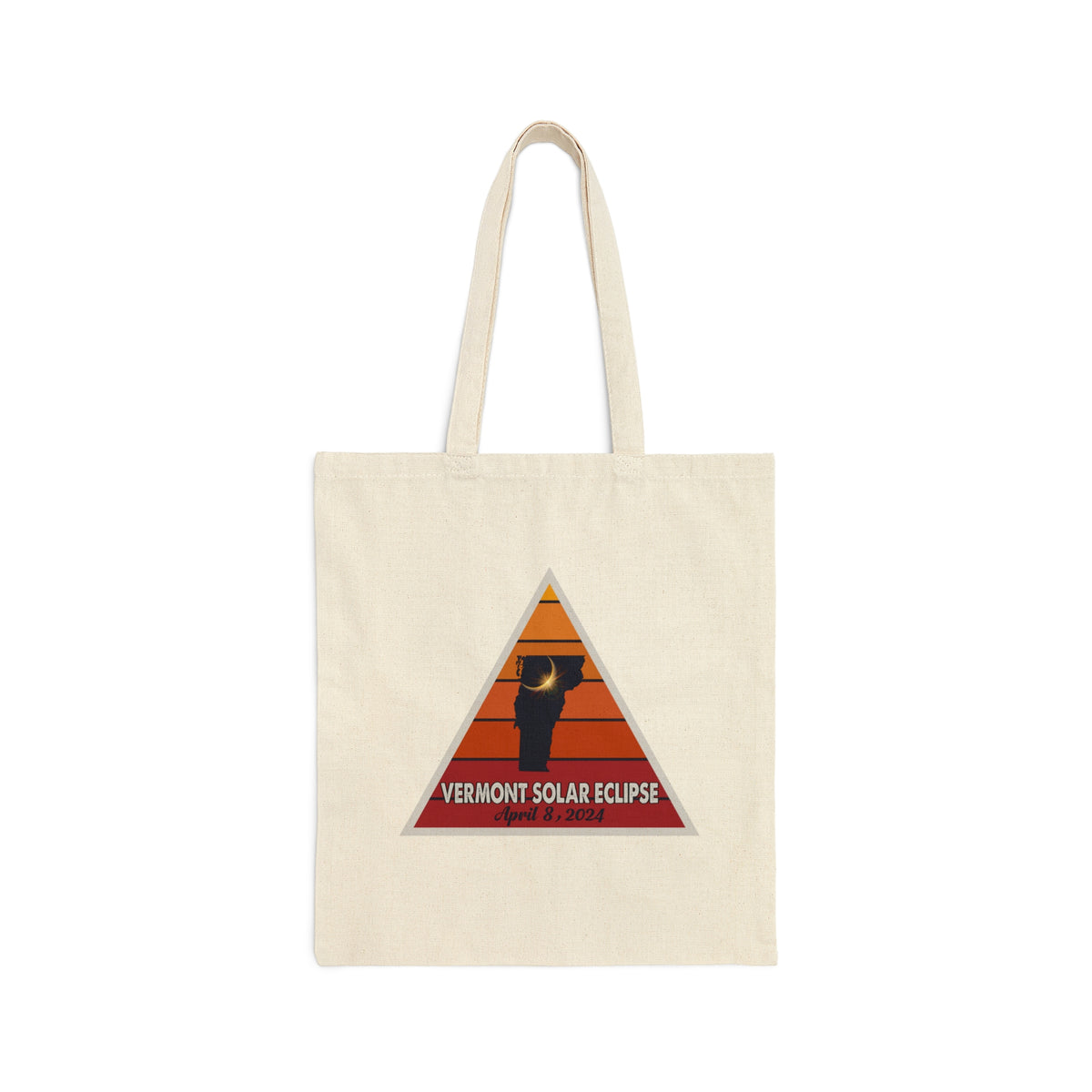 VT Solar Eclipse April 8, 2024 Cotton Canvas Tote Bag Eclipse VT
