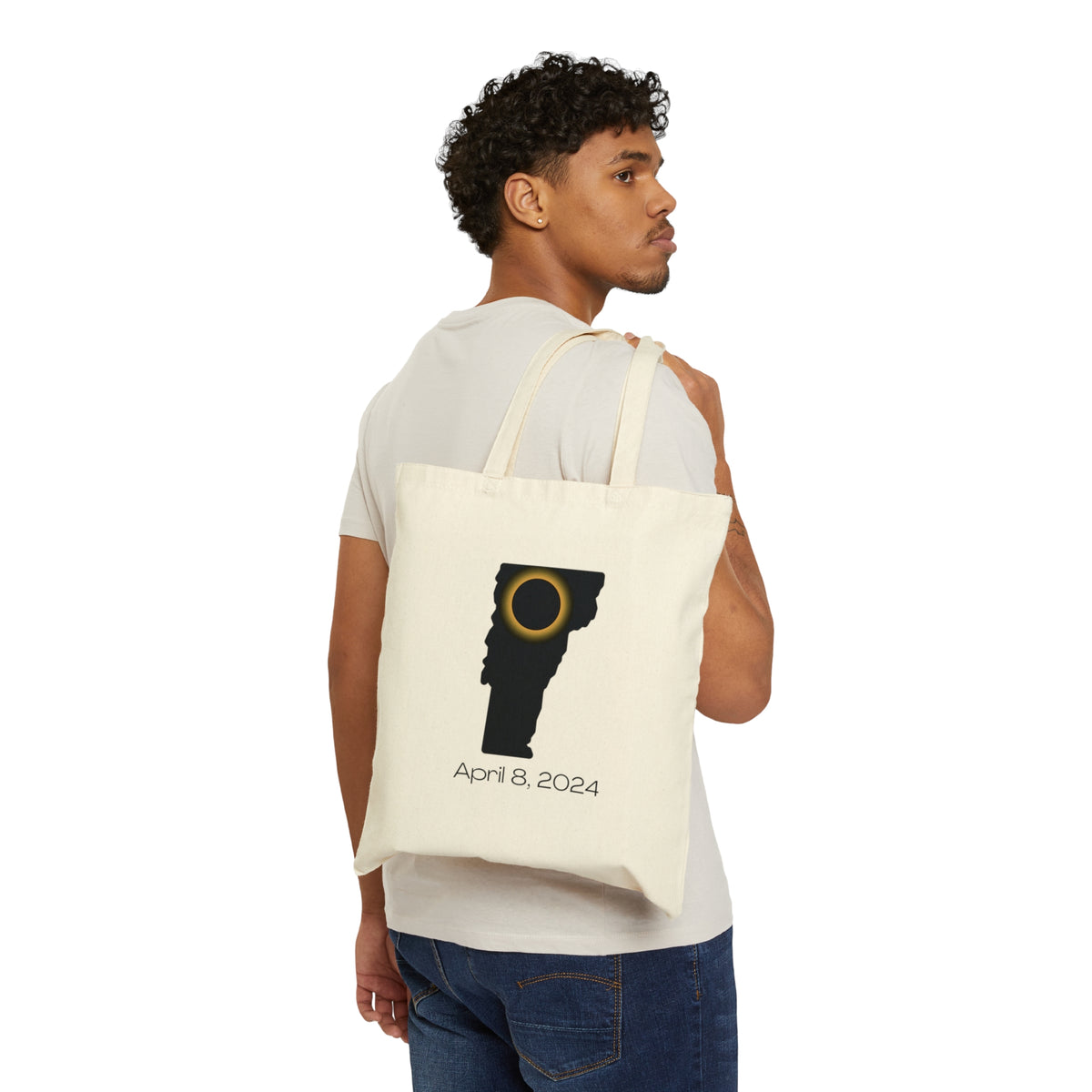 April 8, 2024 Cotton Canvas Tote Bag