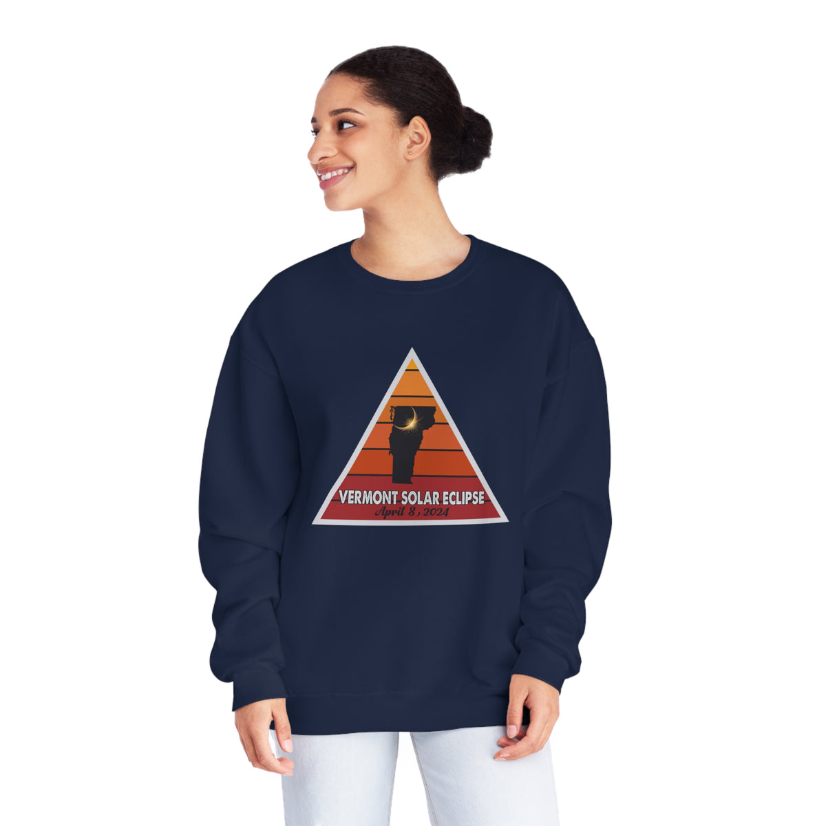 VT Solar Eclipse April 8, 2024 Unisex Crewneck Sweatshirt