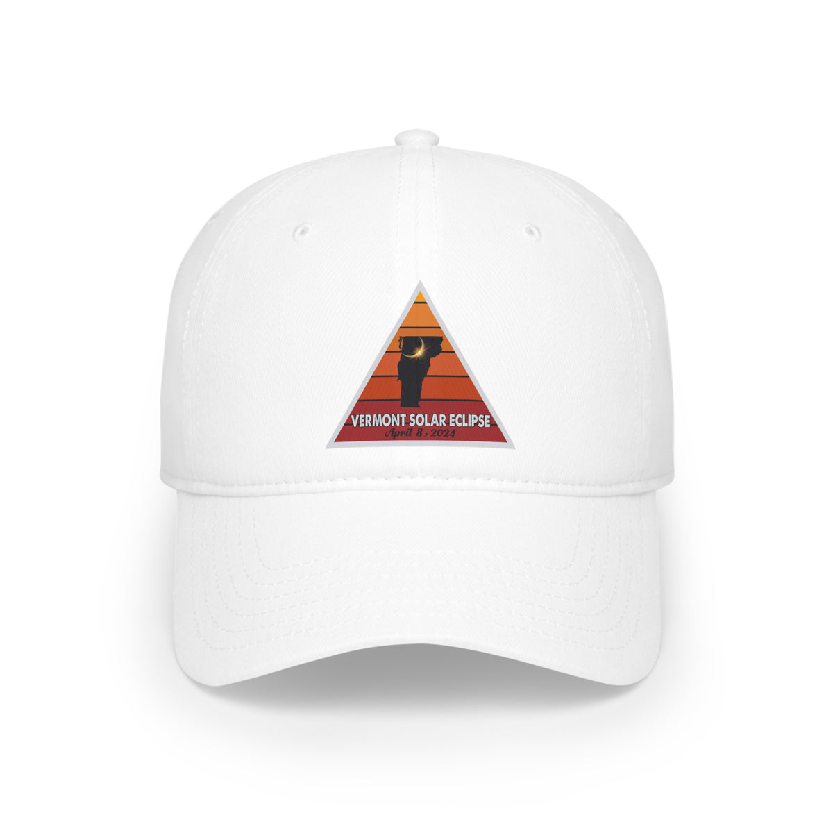 VT Solar Eclipse April 8, 2024 Low Profile Baseball Cap